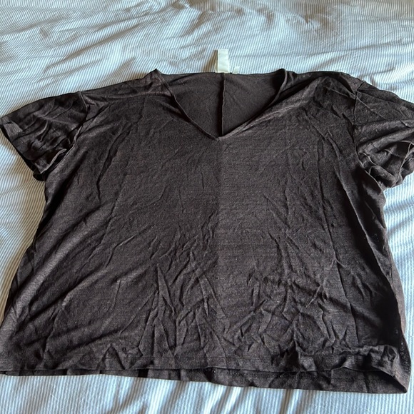 Brown linen t-shirt - Picture 1 of 2